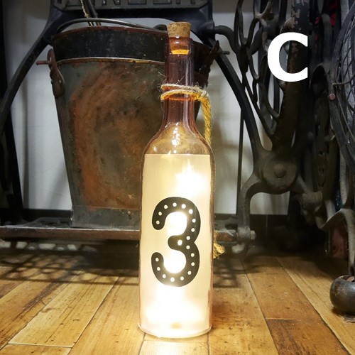 グラスライト ナンバーボトル LED ネオンサイン インテリア