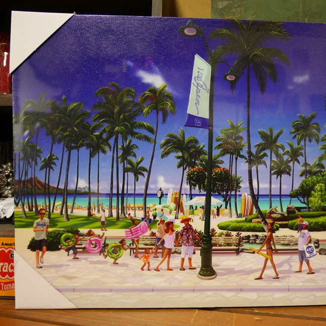 ハワイの風景画／栗山義勝さんの2枚と不明な方の1枚です 栗山義勝