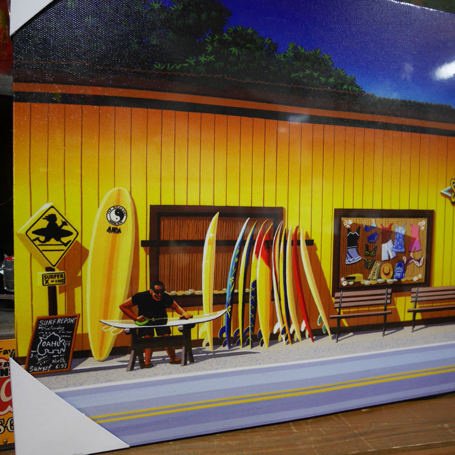 栗山義勝 キャンバスピクチャー SURF IN SEA ハワイアン
