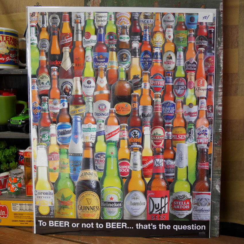 ボトルビール ミニポスター インテリア BEERS TO BEER OR NOT