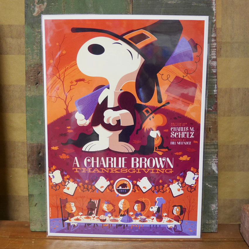 ポスター スヌーピー チャーリーブラウン 感謝祭 a charlie brown thanksgiving アメリカンポスター SNOOPY  PEANUTS