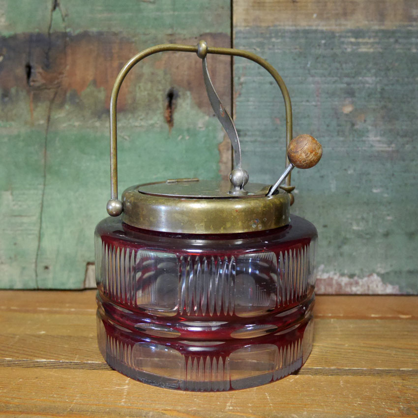 切子 シュガーポット 昭和 ヴィンテージ レトロ : アメリカン雑貨の