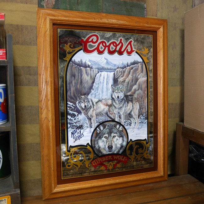 アンティーク パブミラー クアーズ 鏡 COORS NATURE SERIES