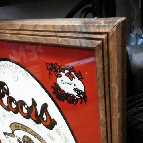 アンティーク インテリアパネル クアーズ ビール 鏡 Coors