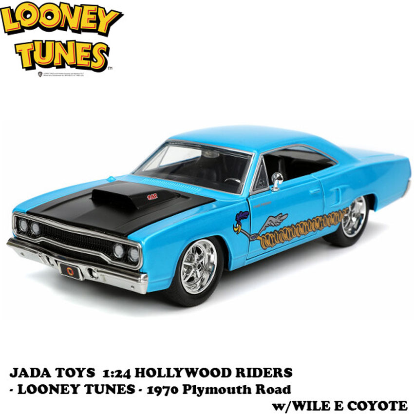 ミニカー 1:24 LOONEY TUNES 1970 Plymouth Road 1:24 LOONEY TUNES 1970 Plymouth Road w/WILE E C