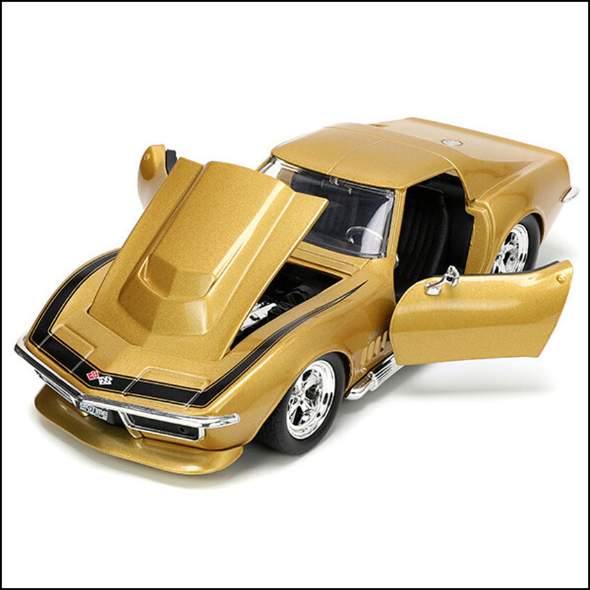 Corvette 1969 Yellow ZL1 Hot Wheels 1:18 th Diecast Model