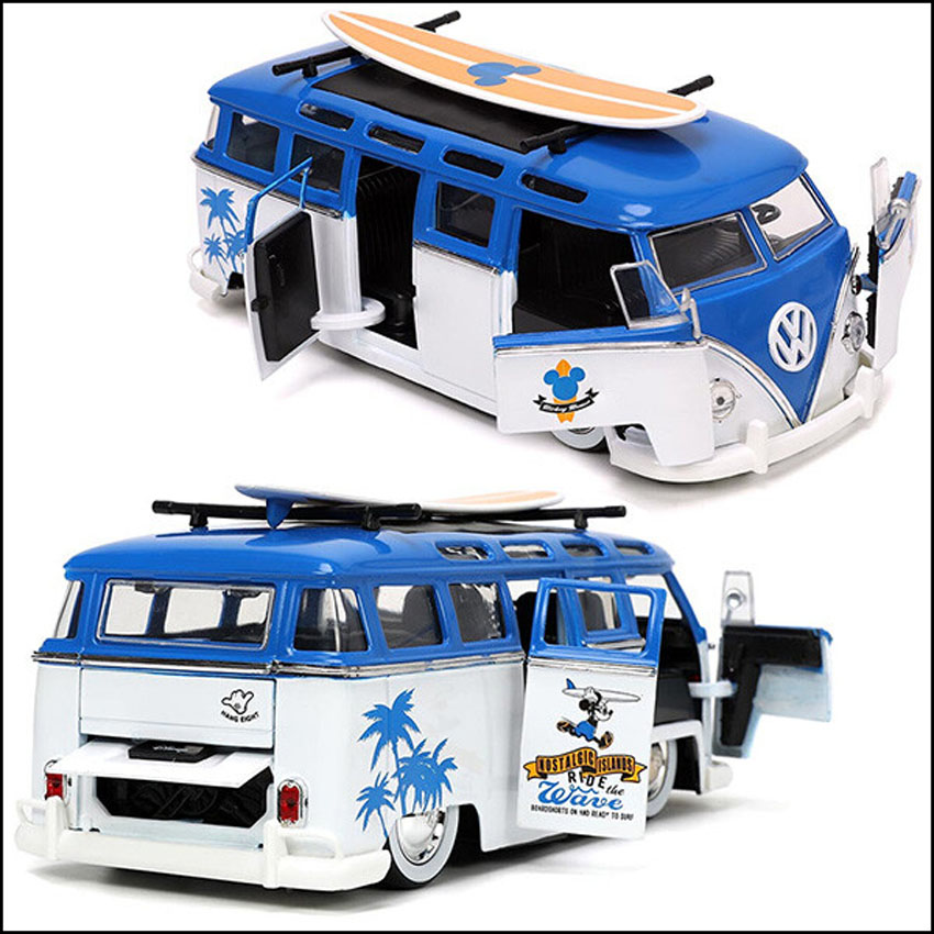 DISNEY レトロミニカー 1/24 JADA TOYS 1962 VOLKSWAGEN T1 BUS w