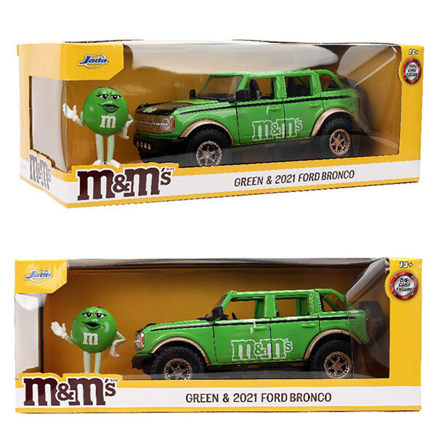 M&M'S レトロミニカー 1/24 JADA TOYS 2021 FORD BRONCO w/GREEN