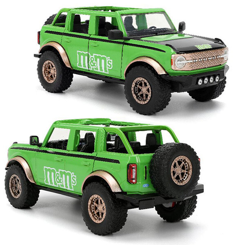 M&M'S レトロミニカー 1/24 JADA TOYS 2021 FORD BRONCO w/GREEN