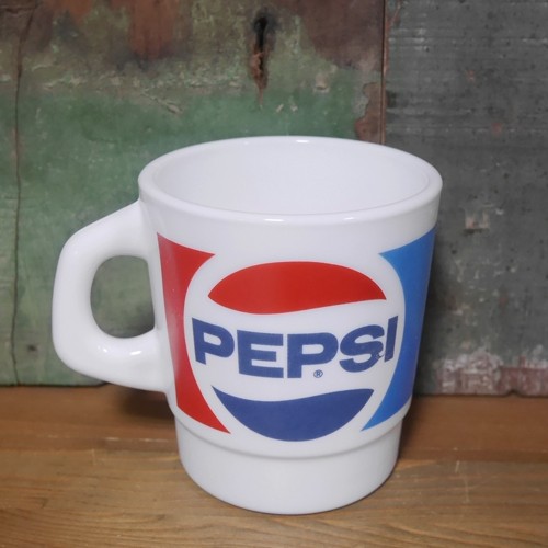 ペプシコーラ & セブンアップ B品 ミルキーグラス マグカップ PEPSI&7UP