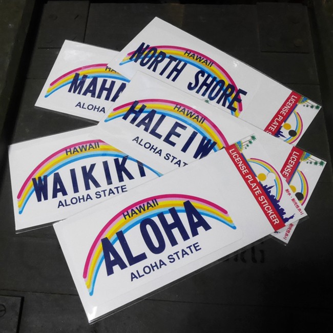 HAWAII STICKER ハワイ ステッカー シール LICENSE PLATE : アメリカン
