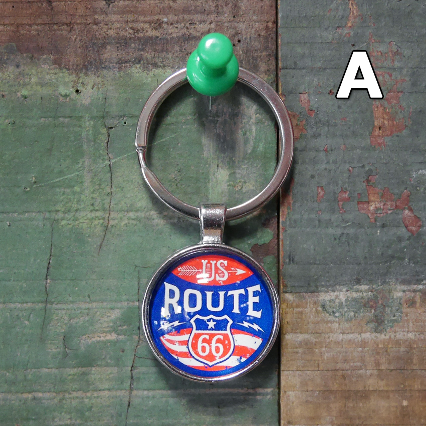 ROUTE66 バブルキーホルダー ルート66 キーリング アメリカン ROUTE66 バブルキーホルダー ルート66 キーリング アメリカン