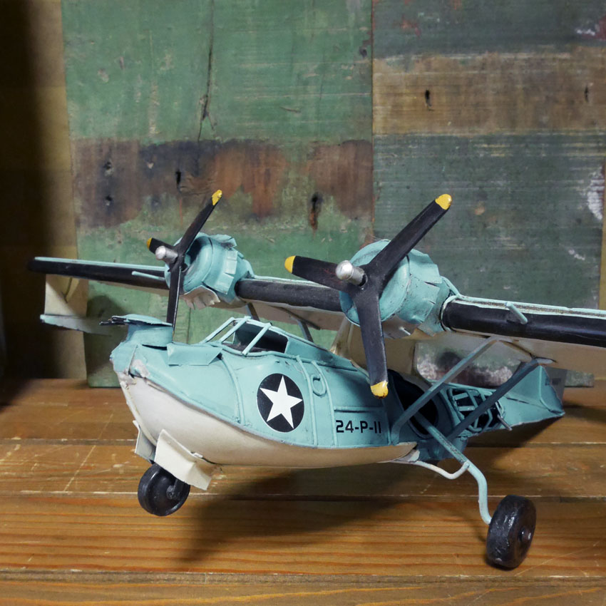 ブリキのおもちゃ 飛行機 flying boat インテリア : アメリカン雑貨の