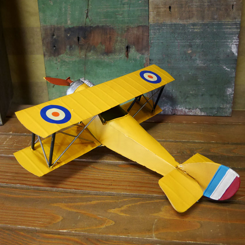 ヴィンテージ プレーン biplane インテリア 飛行機 ブリキのおもちゃ