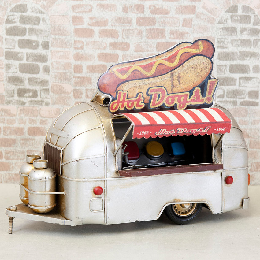 ヴィンテージカー ホットドッグ トレーラー ブリキのおもちゃ Hotdog