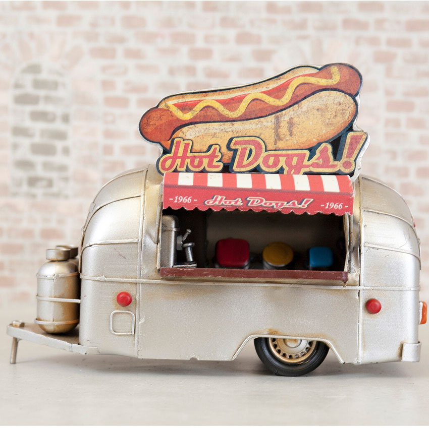 ヴィンテージカー ホットドッグ トレーラー ブリキのおもちゃ Hotdog