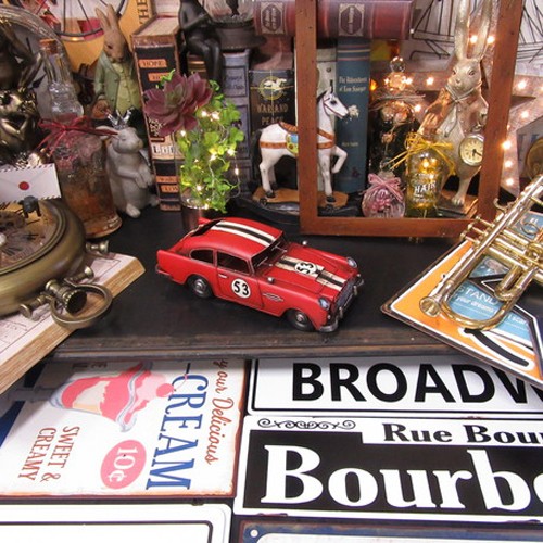 レーシングカー ブリキのおもちゃ 自動車 インテリア クラシックカー