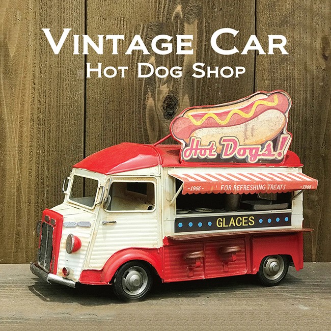 ヴィンテージカー Hot Dog Shop ブリキのおもちゃ ホットドッグショップ インテリア