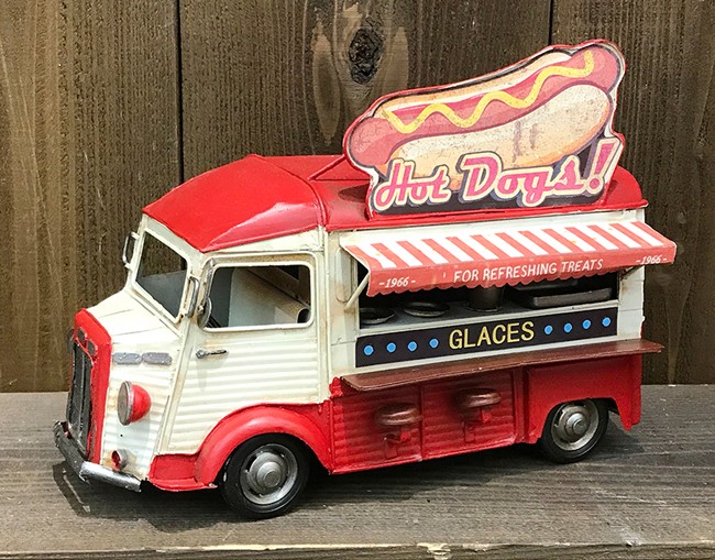 ヴィンテージカー Hot Dog Shop ブリキのおもちゃ ホットドッグ 