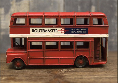 ミニ ロンドンバス ブリキのおもちゃ ダブルデッカー バス インテリア