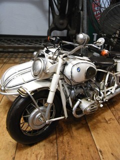 ブリキのおもちゃ サイドカー バイク BMW : アメリカン雑貨の