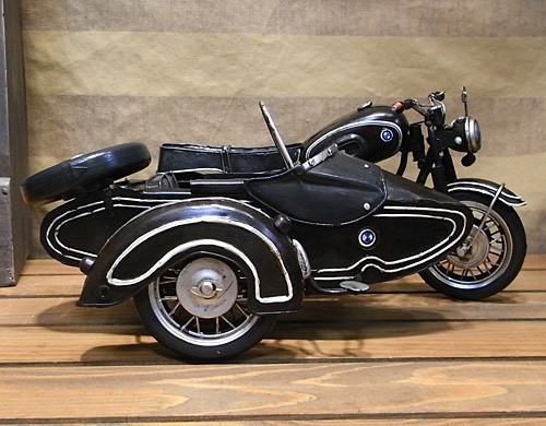 ブリキのおもちゃ バイク サイドカー BMW オートバイ : tm-14