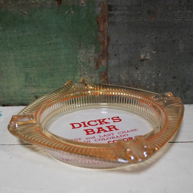 DICK'S BAR ユーズド アンティーク灰皿 卓上灰皿 レトロ灰皿