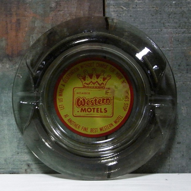 Western MOTELS ユーズド アンティーク灰皿 卓上灰皿 レトロ灰皿