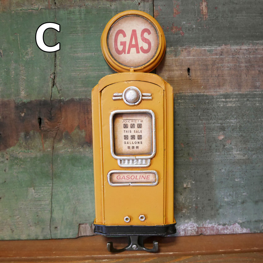 ノスタルジックデコ ガスポンプ フック ハンガー 壁掛け : アメリカン