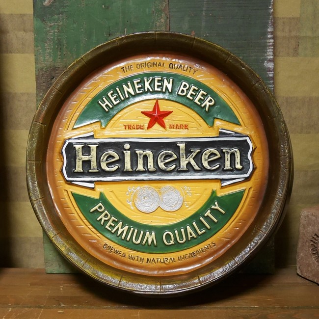 ハイネケン バレルサイン 樽型 木製看板 インテリア Heineken 
