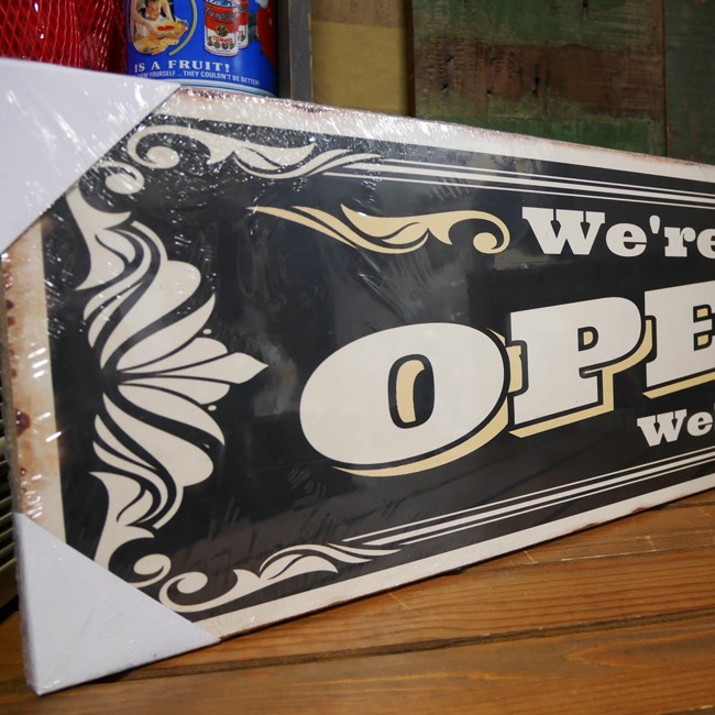 OPEN アメリカン ウッドサインボード 木製看板 インテリア