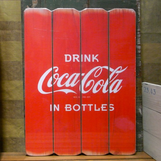 コカコーラ COKE WOOD SIGN 木製看板 インテリア : アメリカン雑貨の