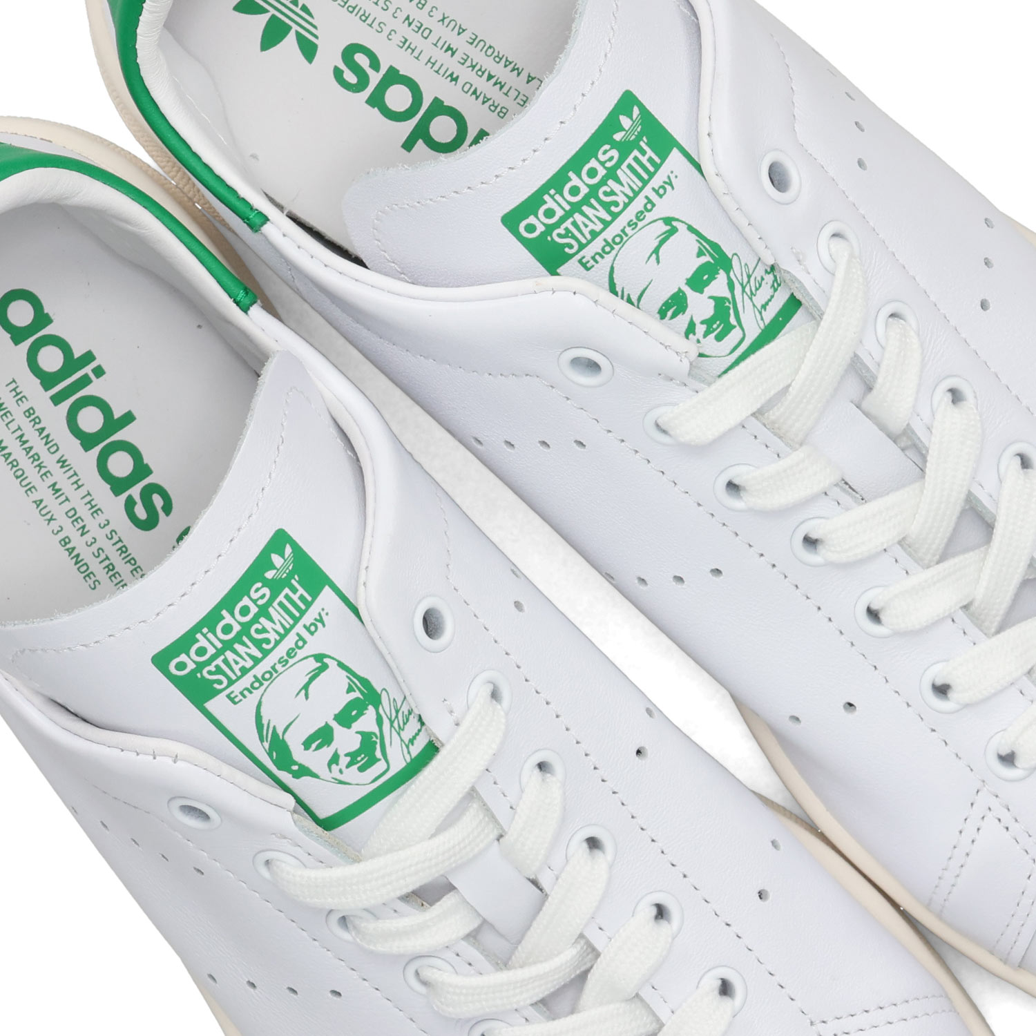 美品 スタンスミス 26cm 白×緑 3回着用 adidas STAN SMITH J