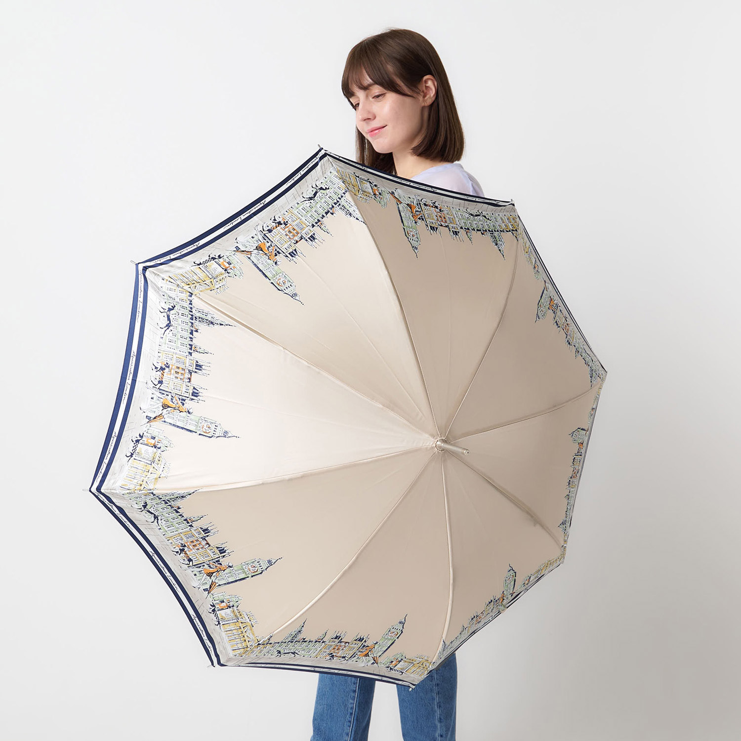 アクアスキュータム AQUASCUTUM 長傘 雨傘 レディース 60cm 軽量 遮熱