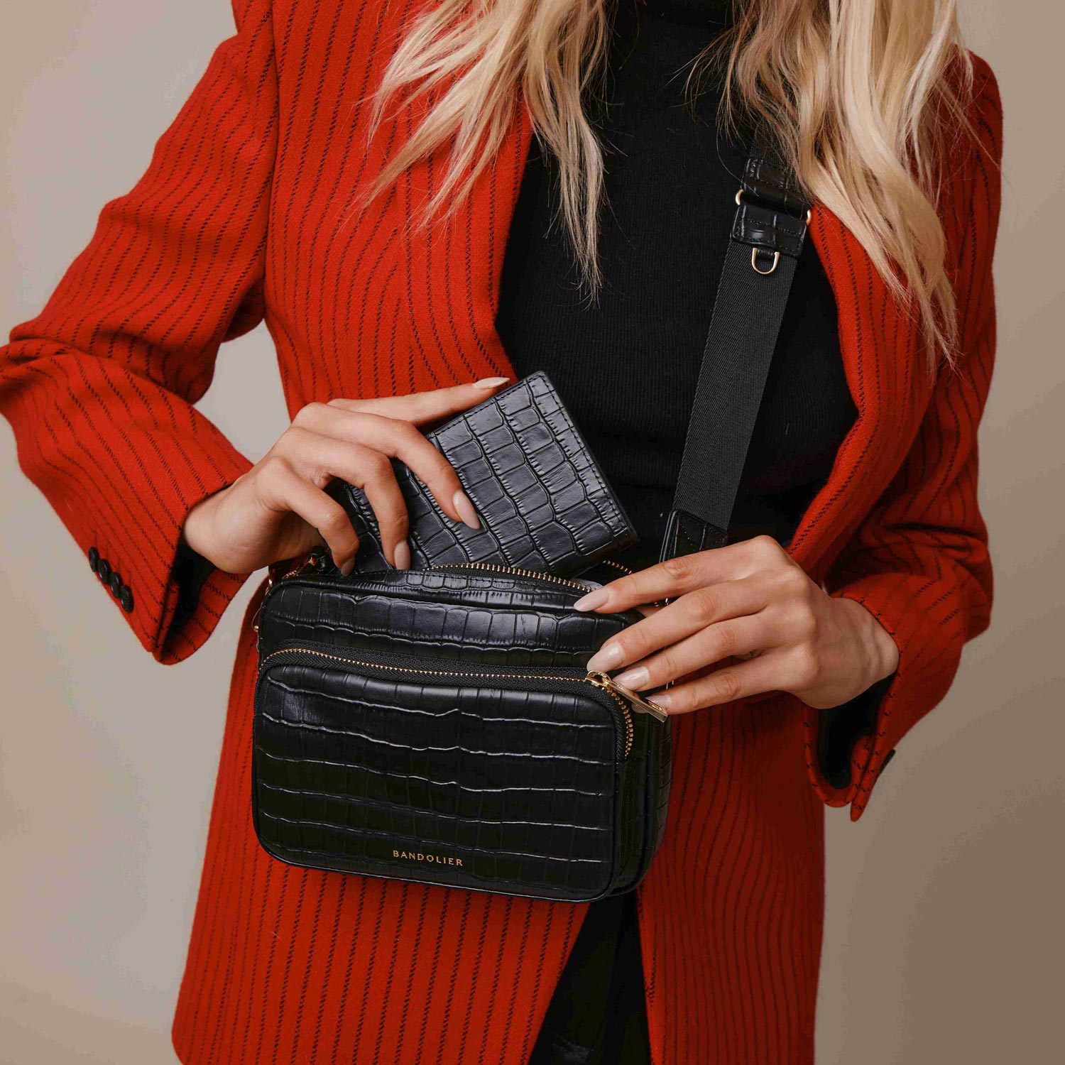 BANDOLIER バンドリヤー パスポートケース カバー ホルダー カードケース カード入れ トラベル メンズ レディース ブラック 黒 68PAS BANDOLIER（バンドリヤー） パスポートケース カバー ホルダー カード