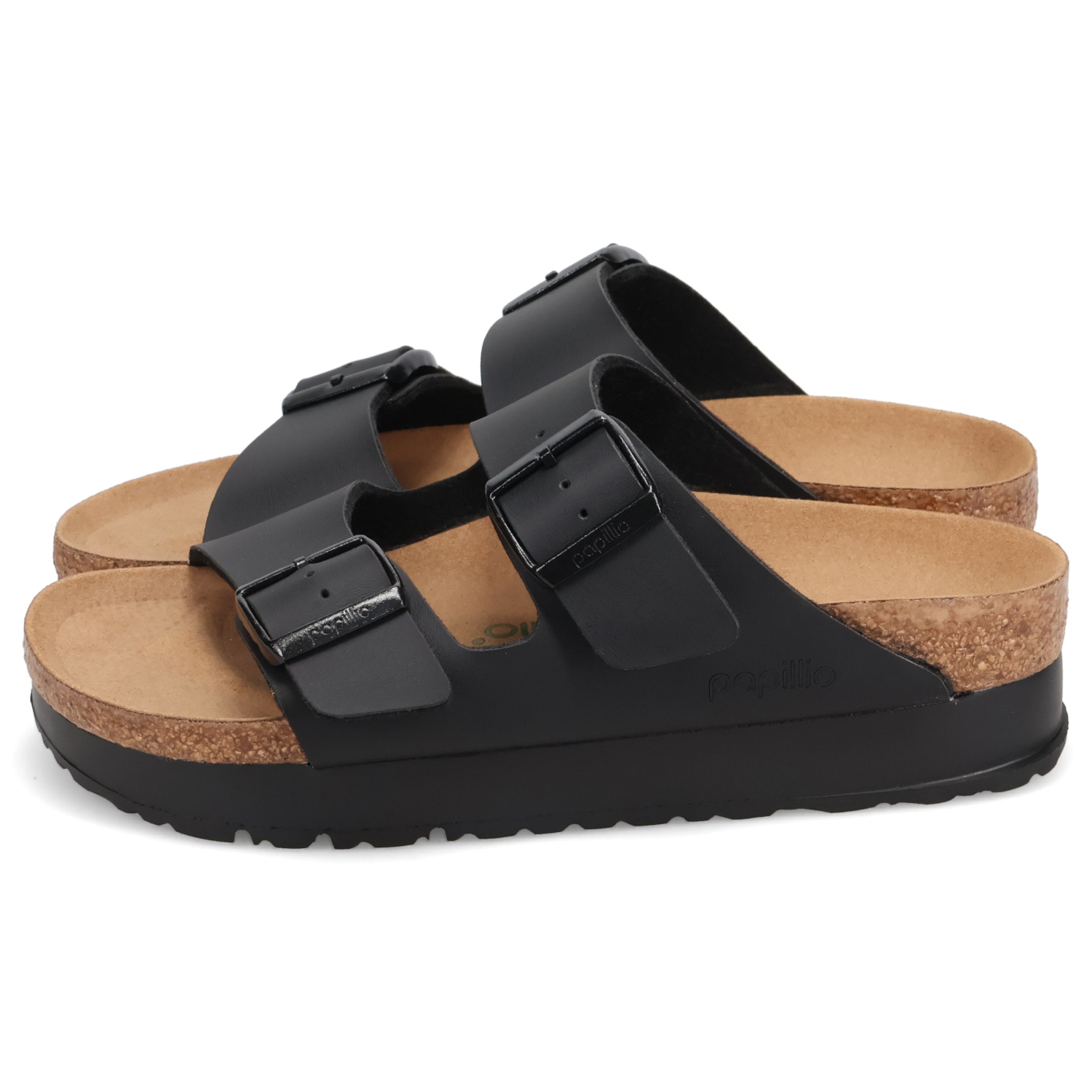 【美品】AMBUSH ブラック プラットフォームサンダル BIRKENSTOCK（ビルケンシュトック） アリゾナ フレックス