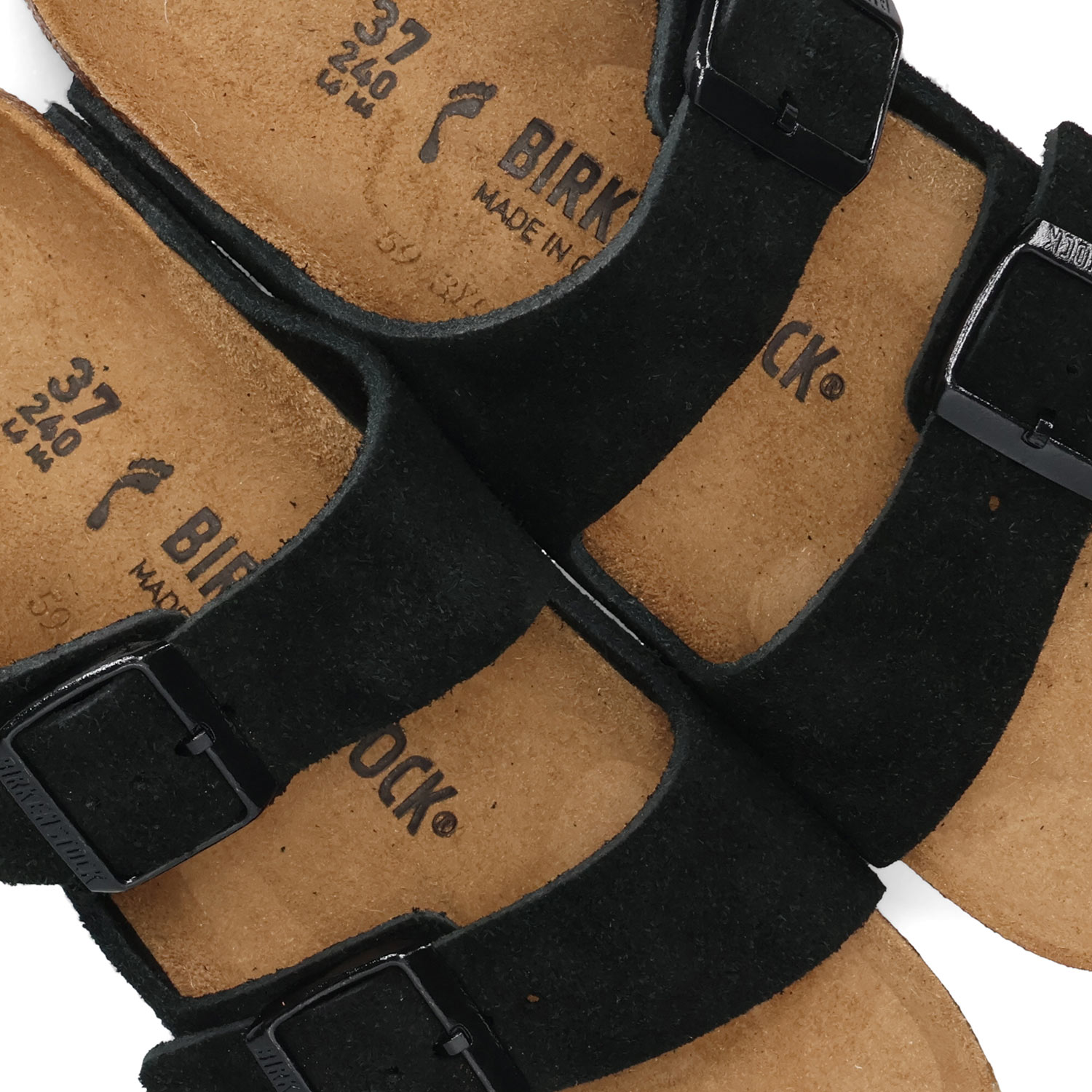 BIRKENSTOCK サンダル サイズ37 ブラック　オールレザー　アリゾナ BIRKENSTOCK ビルケンシュトック サンダル レディース ブラック