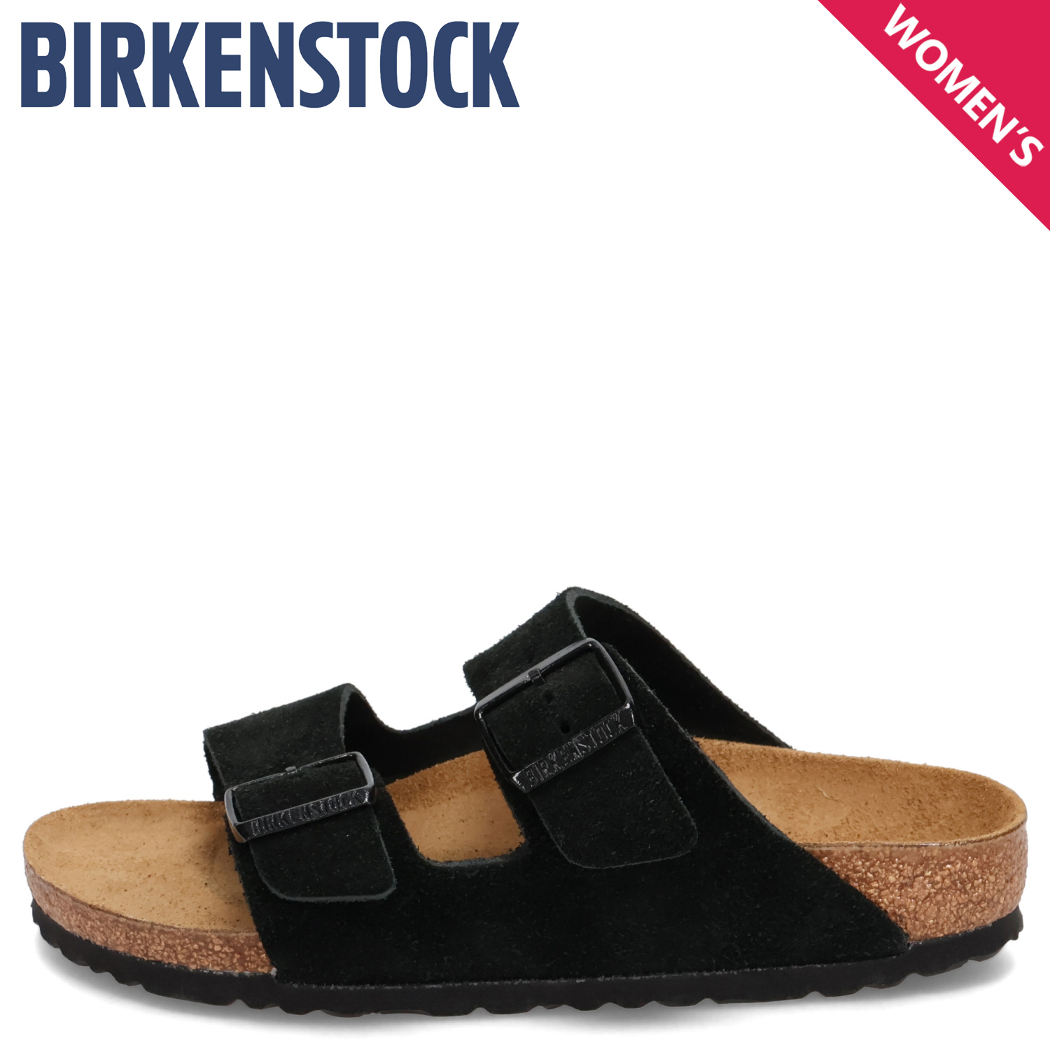 ビルケンシュトック BIRKENSTOCK アリゾナ サンダル レディース 細幅 普通幅 スエードレザー ARIZONA ブラック 黒 BIRKENSTOCK（ビルケンシュトック） アリゾナ サンダル レディース 細