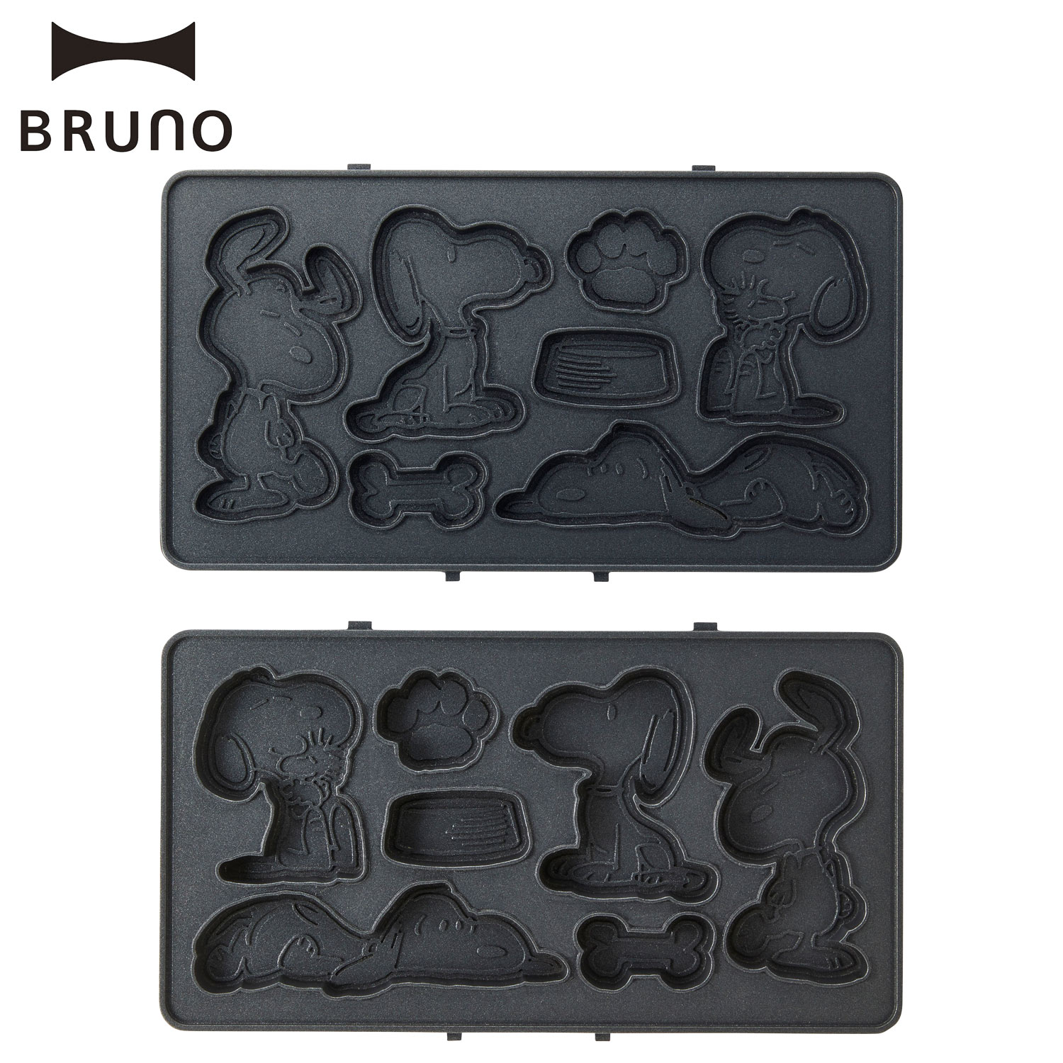 スヌーピー シルエット プレート 2枚セット BRUNO（ブルーノ） スヌーピープレート グリルサンドメーカーダブル用