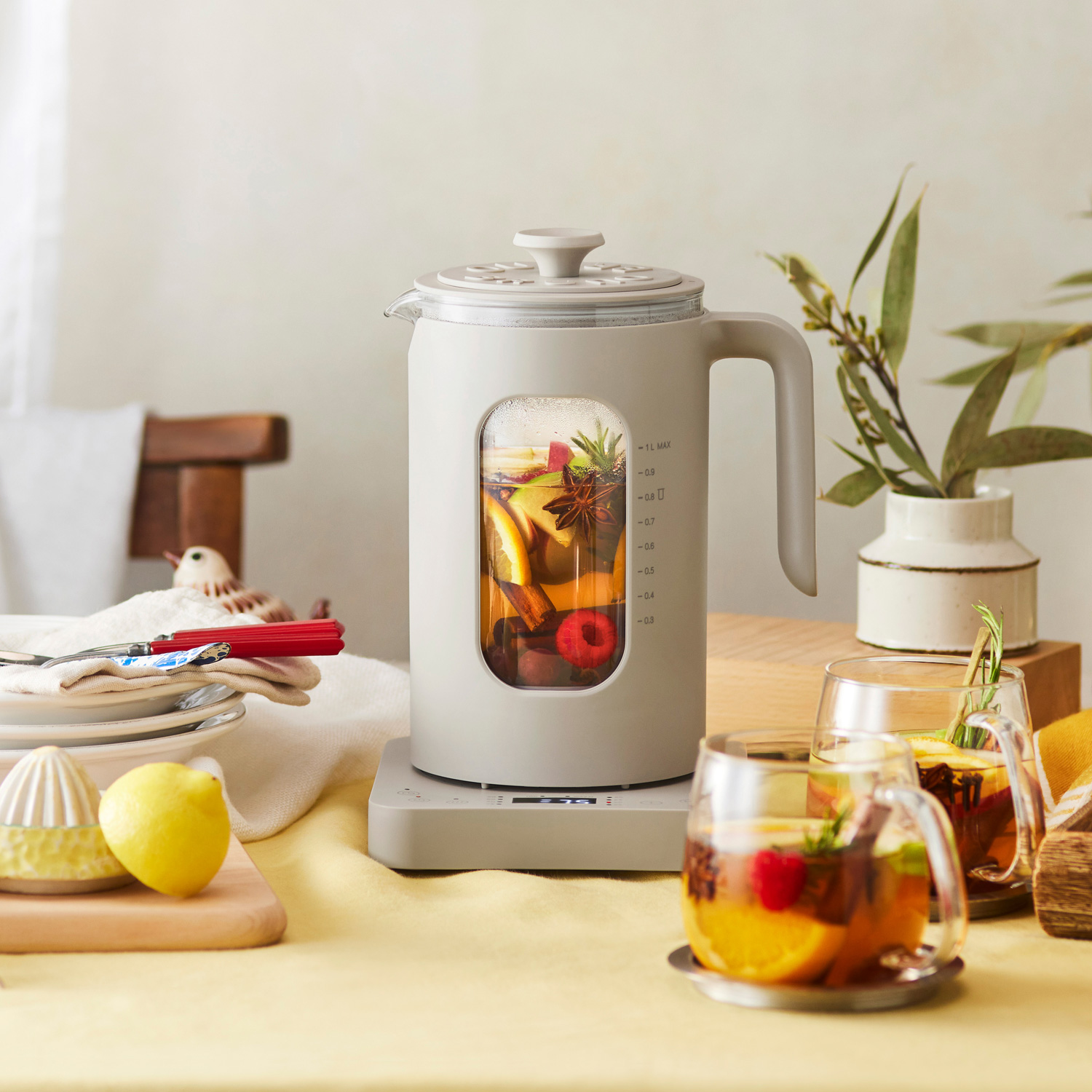 BRUNO（ブルーノ） 特典付き 電気ケトル 1L 温度調節 マルチケトル