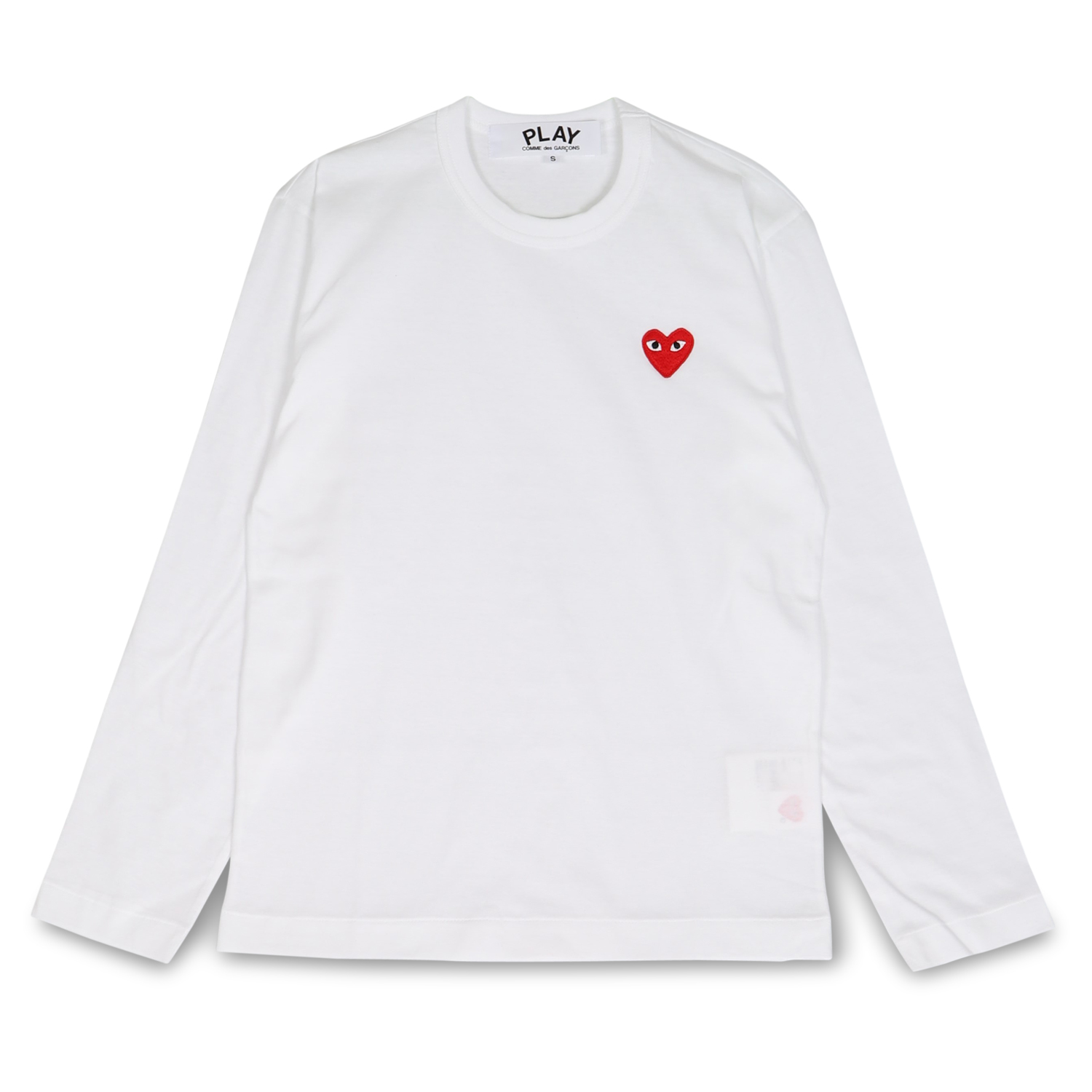 プレイ コムデギャルソン PLAY COMME des GARCONS Tシャツ 長袖 メンズ ロンT レッドハート ロゴ RED HEART  PLAY T-SHIRT ブラック ホワイト 黒 白 T118