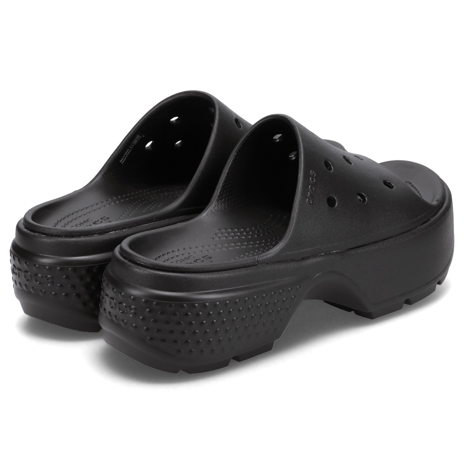 crocs（クロックス） スライドサンダル ストンプ レディース 厚底