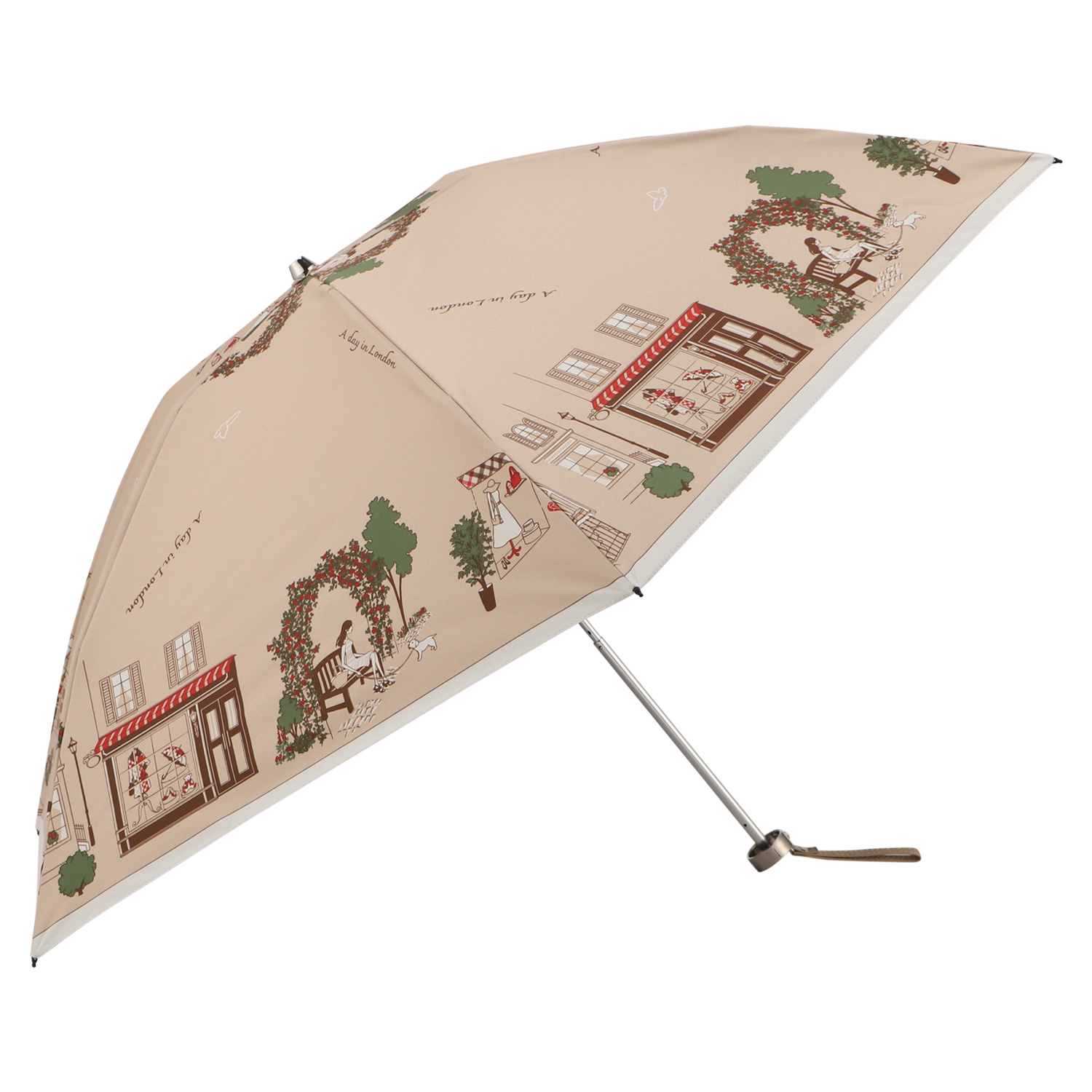 DAKS 晴雨兼用折りたたみ傘 50cm ダックス DAKS 日傘 雨傘 晴雨兼用 折りたたみ傘 2段 レディース