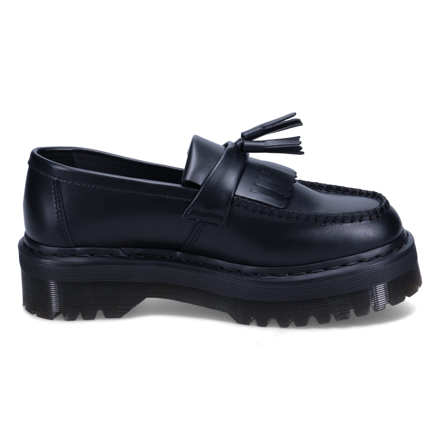 ドクターマーチン　ブラック フリンジローファー 厚底 Dr.Martens（ドクターマーチン） タッセルローファー ビーガン