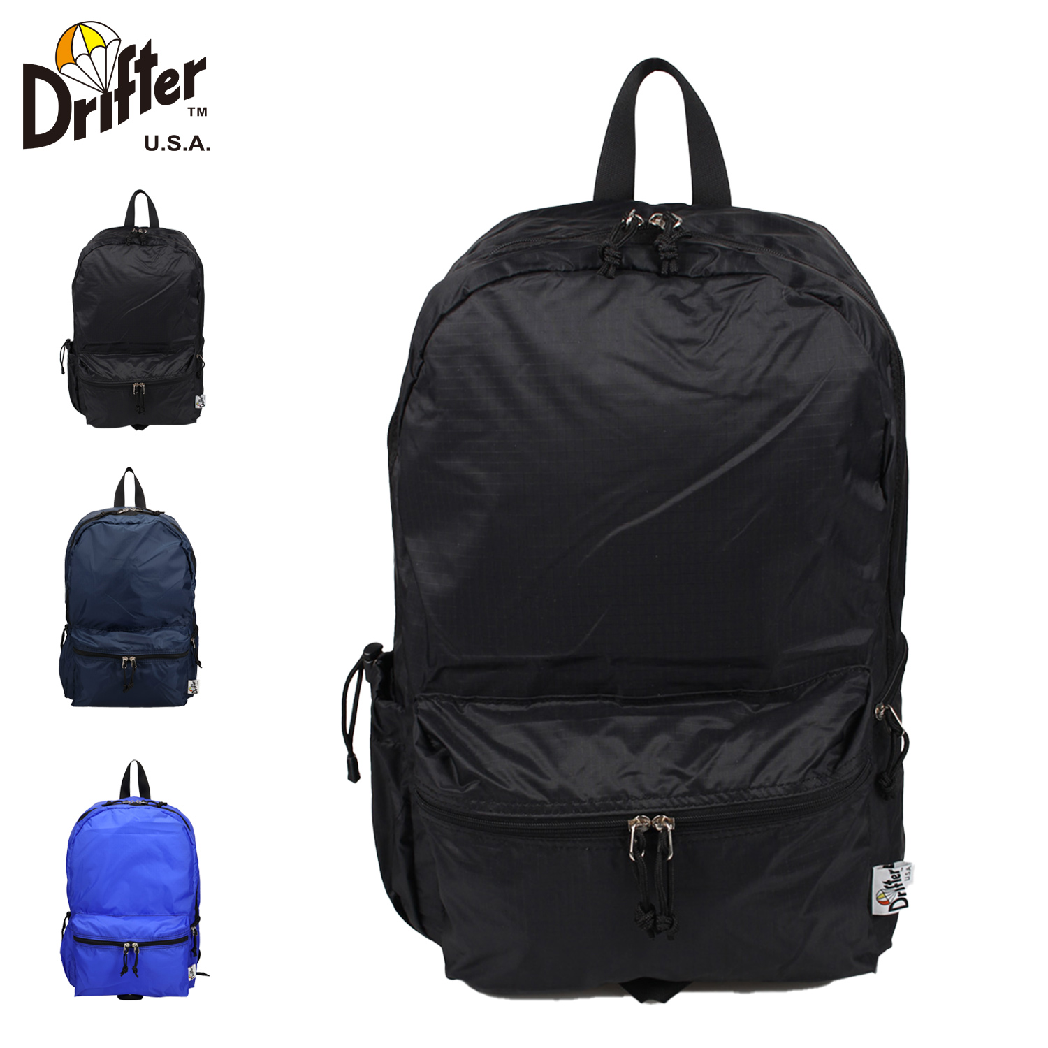 GW限定SALE Drifter JACK BUNNY ブラック　リュック Drifter（ドリフター） リュック バッグ バックパック メンズ