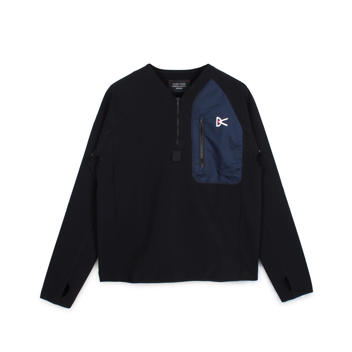 ディストリクト ヴィジョン DISTRICT VISION トレーナー スウェット メンズ BLACK ROCCO INSULATION MID LAYER SWEATSHIRT ブラック 黒 DV0013｜goodslabo｜02