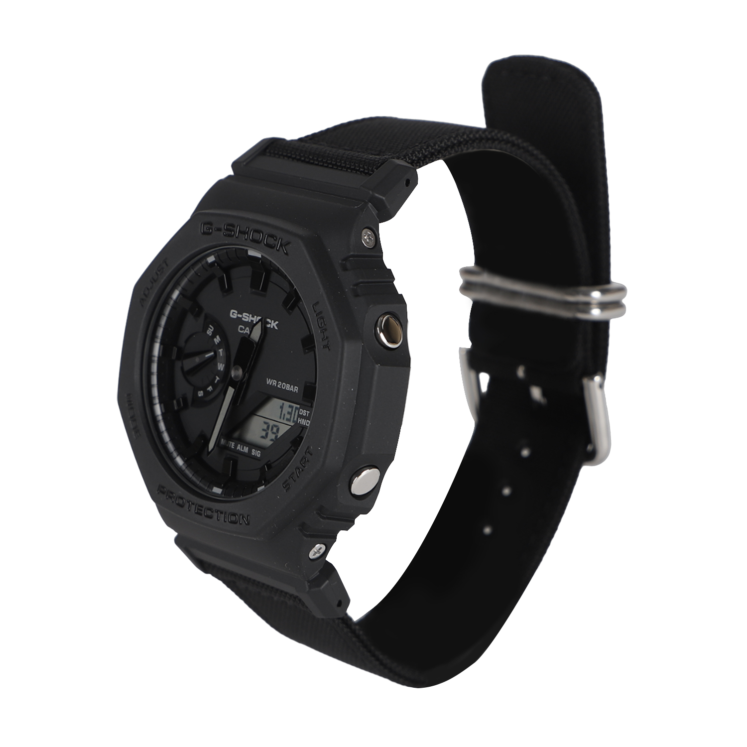 時計 G-SHOCK GA-2100BCE-1AJF GA2100BCE-1A | All Black G-SHOCK Watch with Nylon Wrist Band