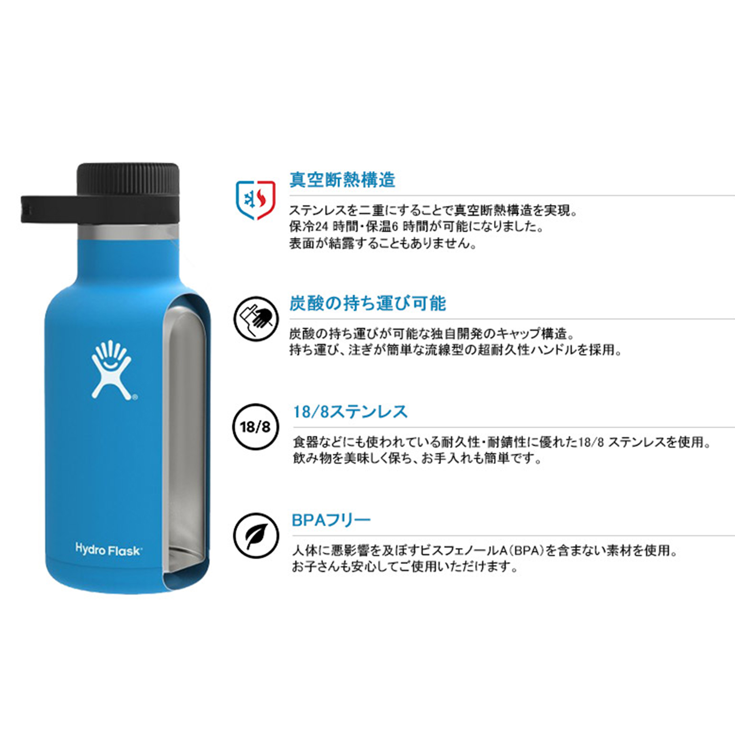 HYDRO FLASK（ハイドロフラスク） Hydro Flask 64oz 水筒 ボトル