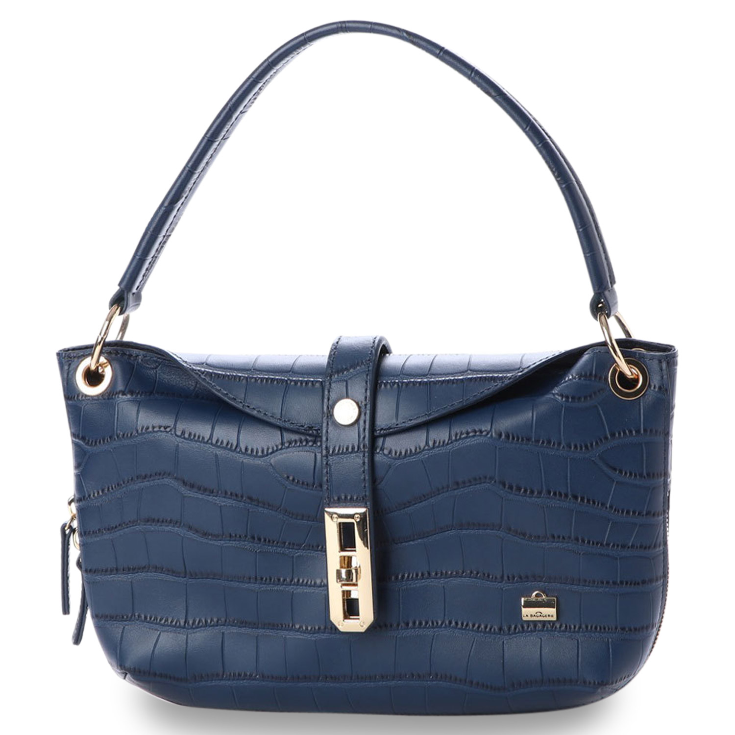 美品！LA BAGAGERIEラ・バガジェリー　がま口　ボディバッグ　レザー　黒 ラ バガジェリー LA BAGAGERIE ラ バガジェリー LA BAGAGERIE
