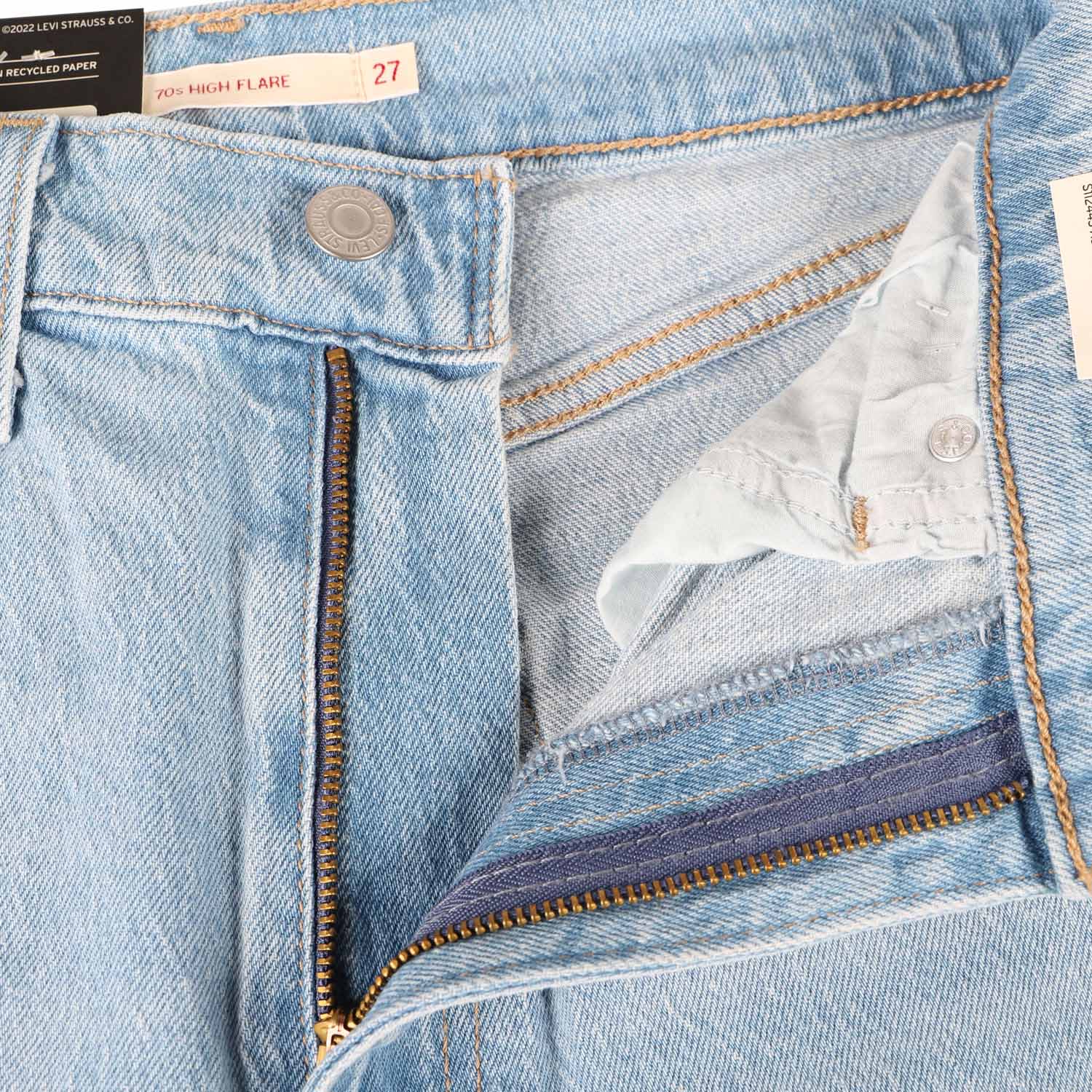 リーバイス LEVIS デニムパンツ ジーンズ ジーパン ハイ フレア レディース 70S HIGH FLARE ライトブルー A0899-0003